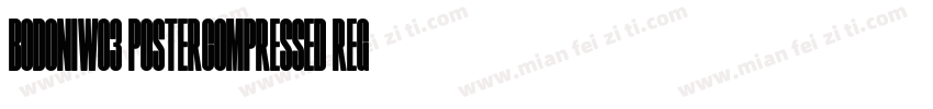 BodoniW03 PosterCompressed Regular字体转换